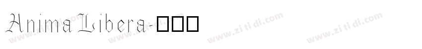 Anima Libera字体转换 Anima Libera字体转换